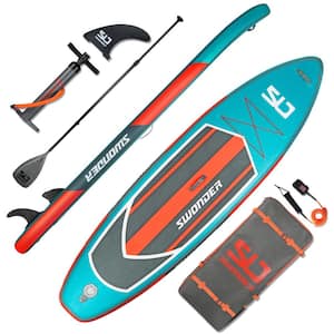 Premium 11 ft. 6 in. Lava Inflatable Stand Up Paddle Board with Full SUP Accessories