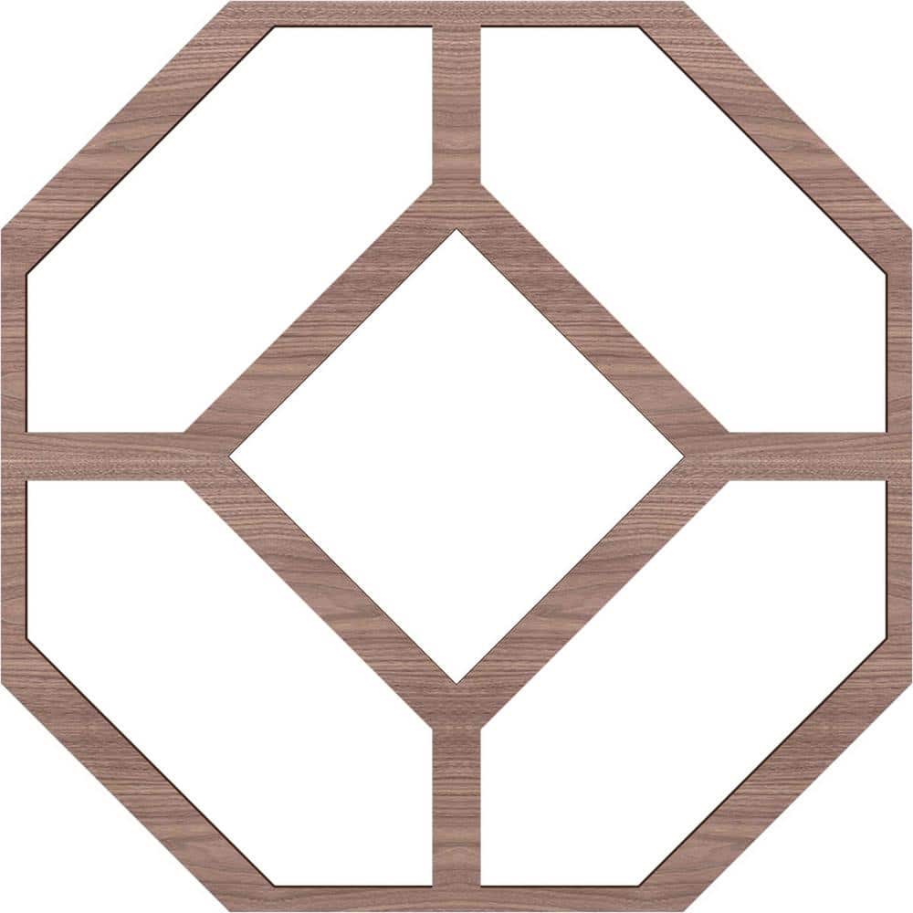 Ekena Millwork Large Cameron Fretwork 3/8 in. x 6 ft. x 6 ft. Brown