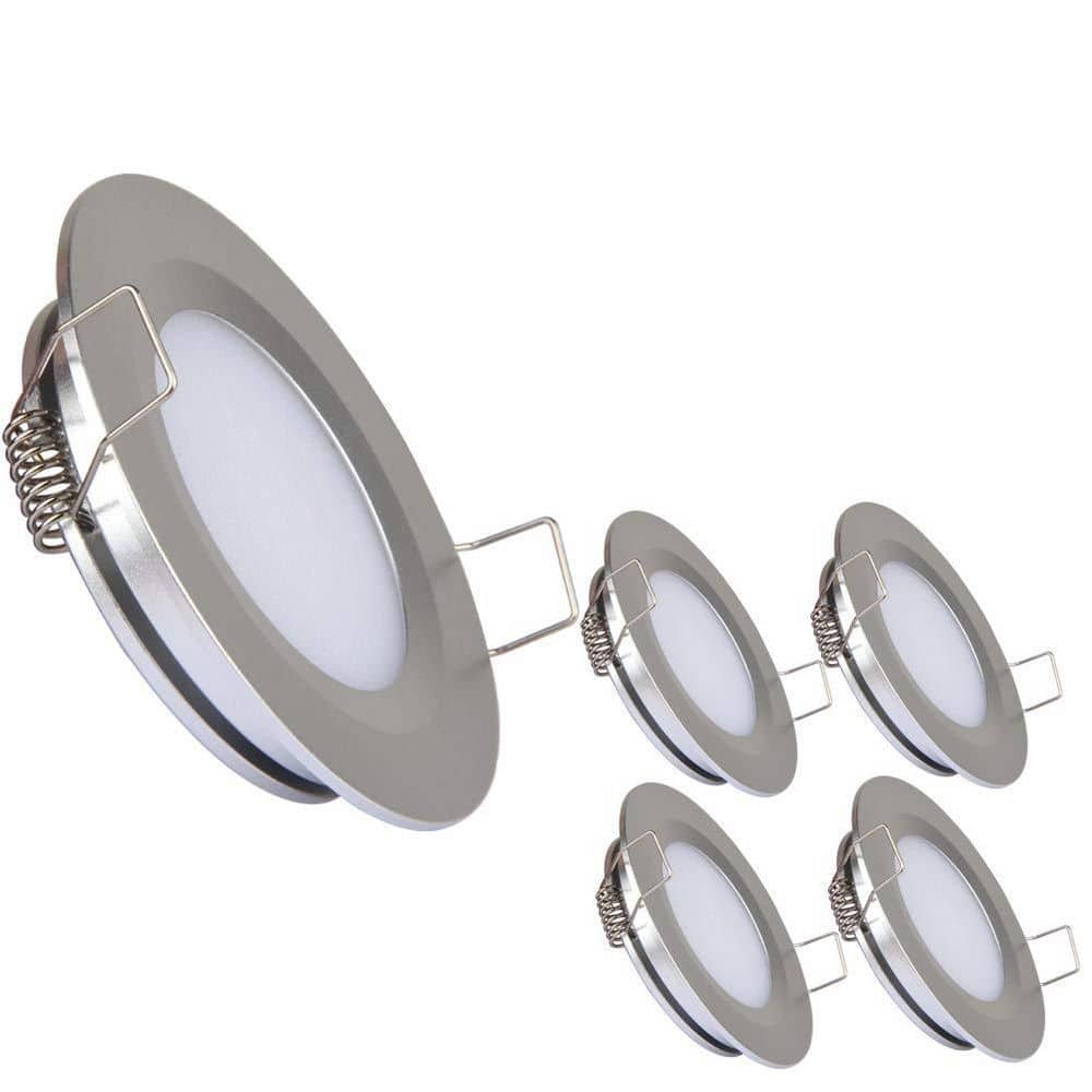 Slimline 2.75 in. Recessed Ceiling Light Dimmable LED Puck Light Flush Mount for RV Campervan Truck 4 Pack price history on PriceWatchPro