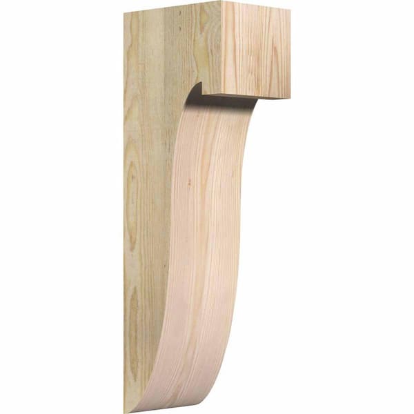 Ekena Millwork 6 in. x 8 in. x 24 in. Douglas Fir Del Monte Rough Sawn Corbel