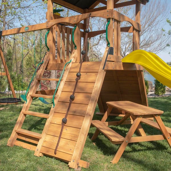 Backyard Discovery Endeavor II Outdoor Playground Set w/ Elevated