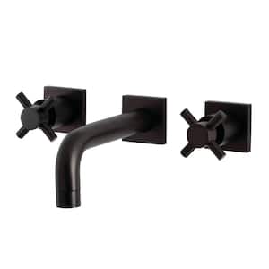 Concord Double Handle Wall Mounted Faucet Bathroom in Oil Rubbed Bronze