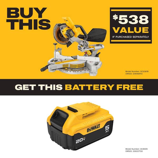 20V MAX Cordless 7-1/4 in. Sliding Miter Saw (Tool Only)