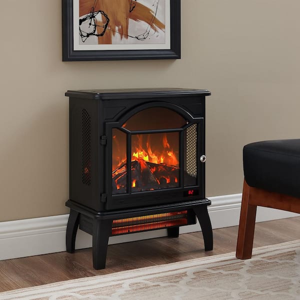 17.5 in. 5000 BTU 1500W 3D Electric Infrared Quartz Fireplace Stove Maximum Coverage 400 sq. ft.