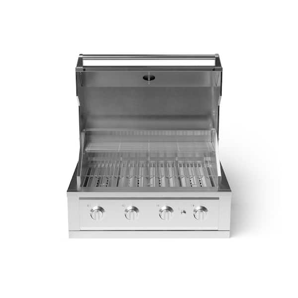 Performance Outdoor Kitchen 4-Burner Built in Natural Gas Grill in Stainless Steel, 36 in.