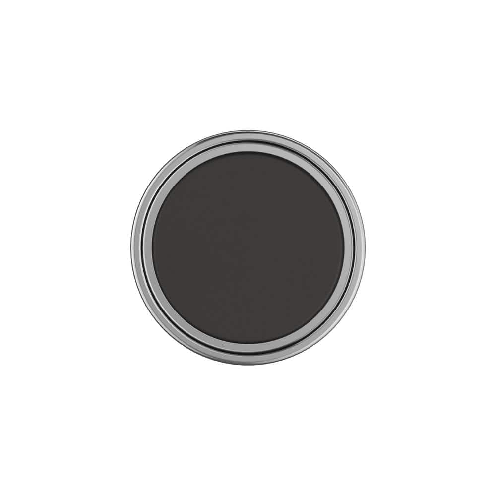 1-3/8" Round Matte Black and Chrome Cabinet Knob