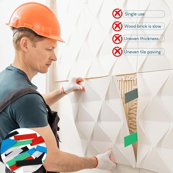 Afoxsos 600 Pieces Plastic Flat Shims Structural Tile for
