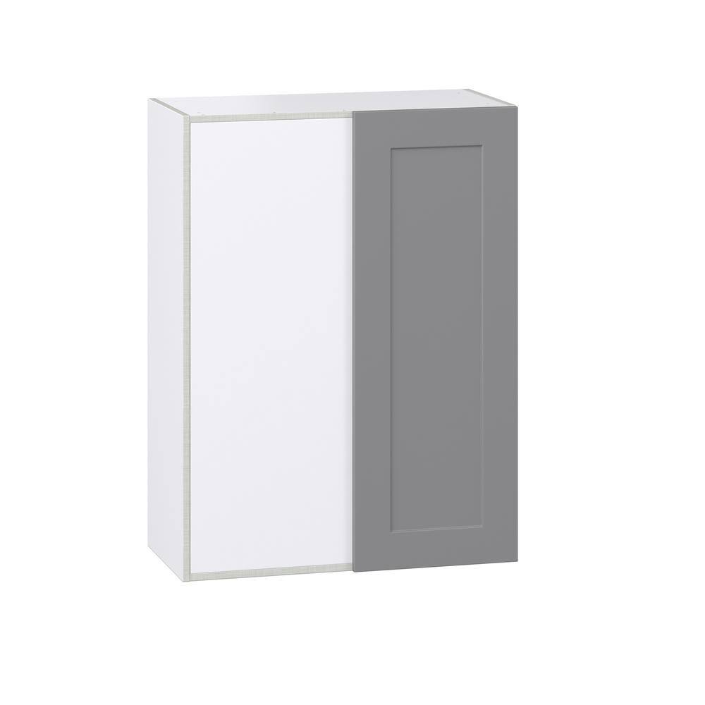 Roseland 30 in. W x 40 in. H x 14 in. D Assembled Wall Blindcorner Right Kitchen Cabinet in Painted Slate Gray price history on PriceWatchPro