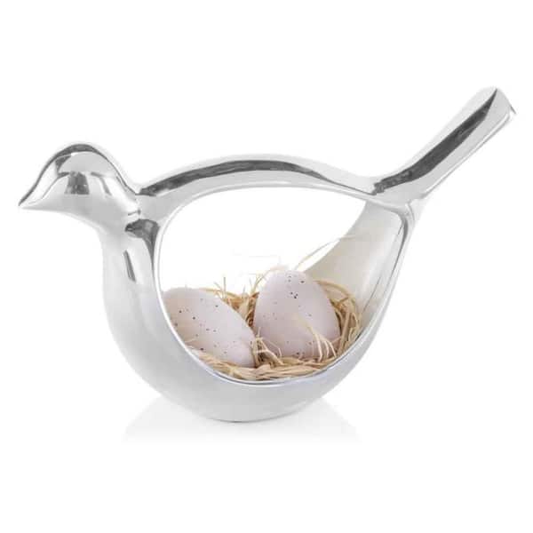 HomeRoots Metal Silver Tabletop Sculpture