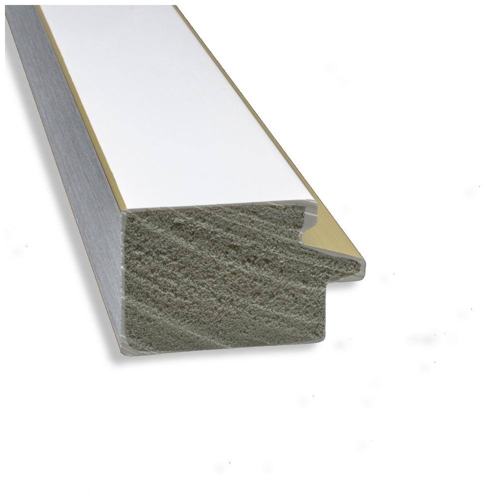 Eva White and Gold Rectangular Wall Mirror