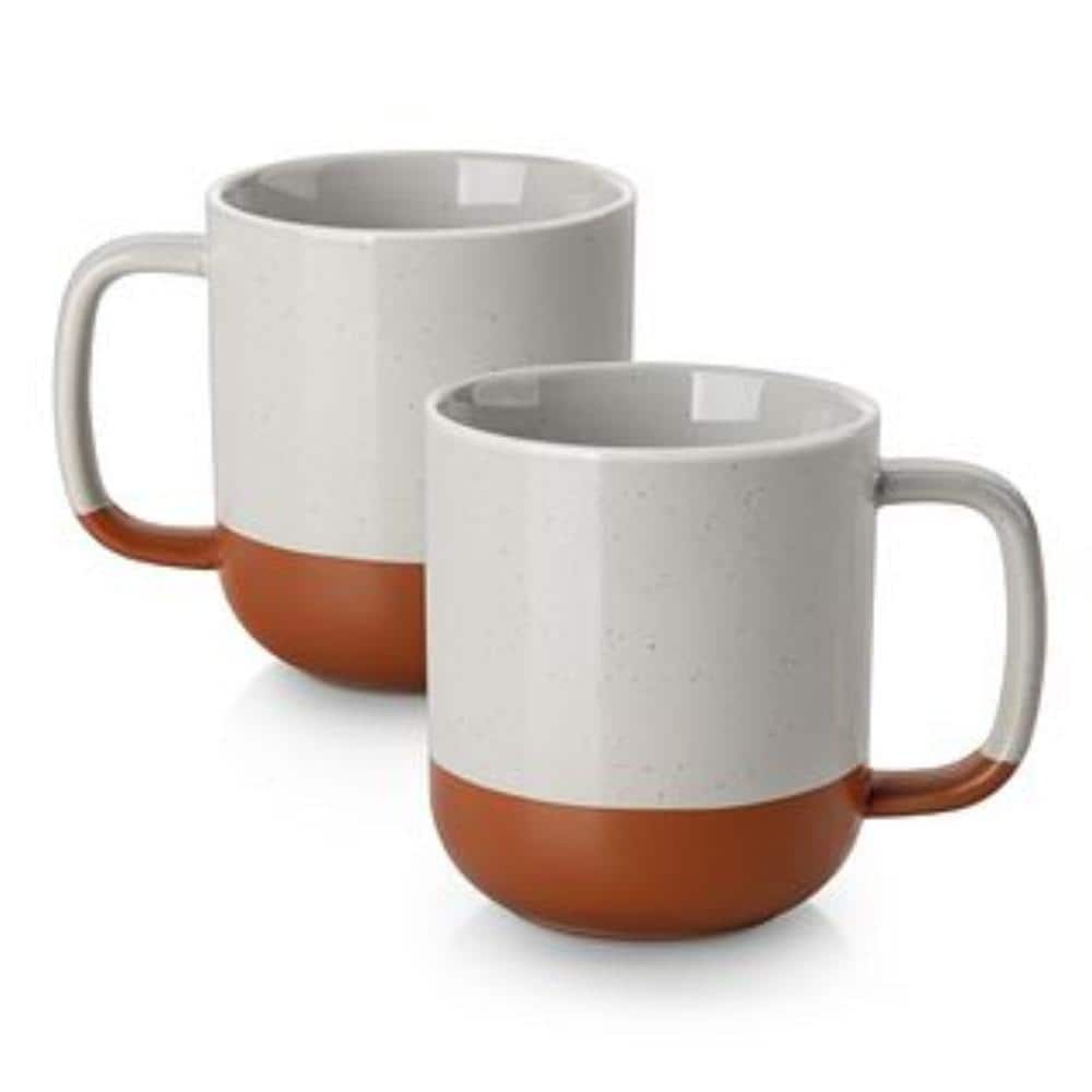 16 oz. Gray and Khaki Stoneware Coffee Mugs (Set of 4) Modern Farmhouse Mugs for Coffee/Latte/Hot Chocolate/Cappuccino price history on PriceWatchPro