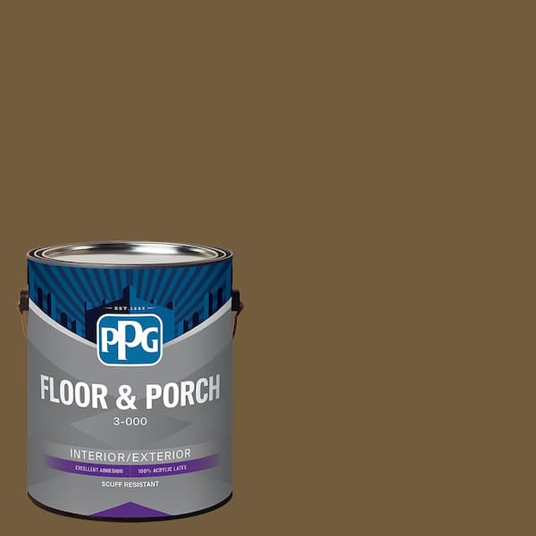 PPG 1 gal. PPG1098-7 Muddy River Satin Interior/Exterior Floor and Porch Paint