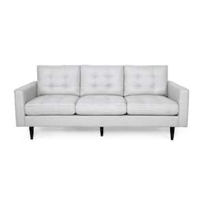 Adderbury 82.75 in. Light Grey Solid Fabric 3-Seat Lawson Sofa