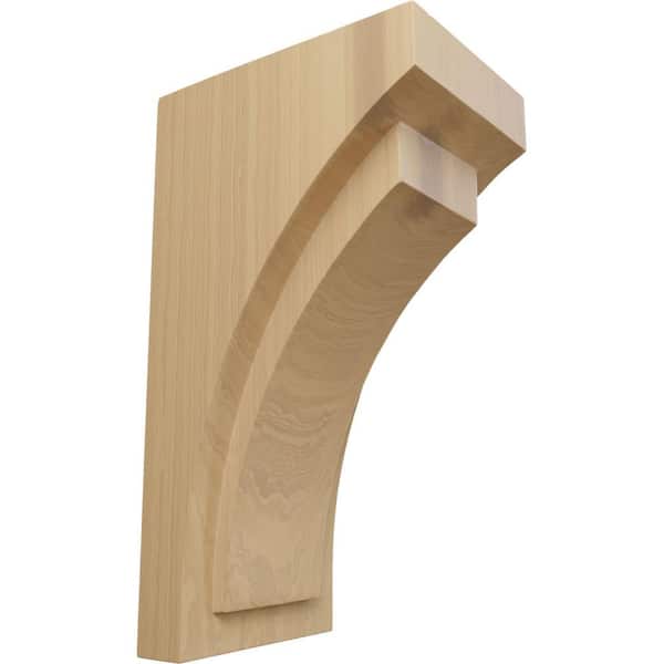 Ekena Millwork 5 in. x 12 in. x 6-3/4 in. Cherry Large Felix Wood Corbel