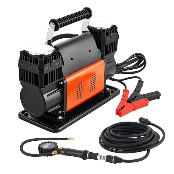 Dual-Cylinder Heavy Duty Air Compressor, 150PSI 12V Offroad Air Pump, 10.6CFM ElectricTire Inflator with Pressure Gauge