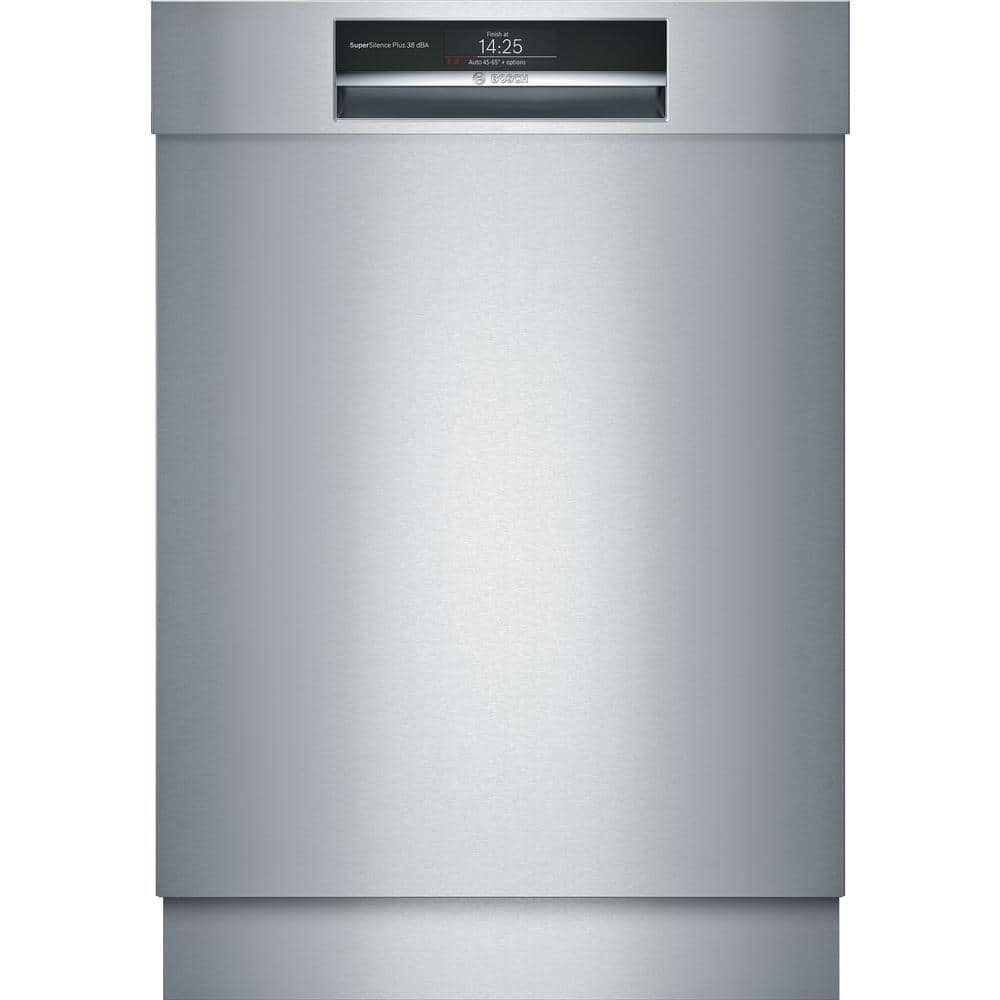 Bosch Benchmark Benchmark Series 24 in. Top Control Tall Tub Dishwasher in Stainless with Stainless Steel Tub, Flexible 3rd Rack 39dBA, Silver
