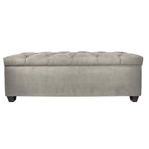 Sean Obsession Platinum Diamond Tufted Large Storage Bench