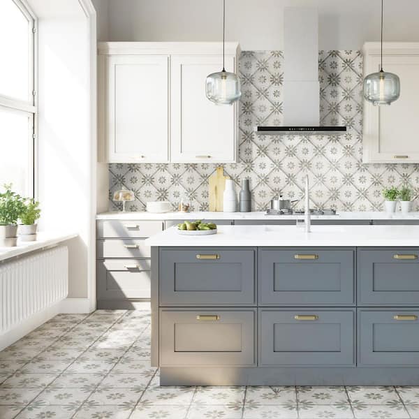 Kings Blume Sage 17-5/8 in. x 17-5/8 in. Ceramic Floor and Wall Tile (10.95 sq. ft./Case)
