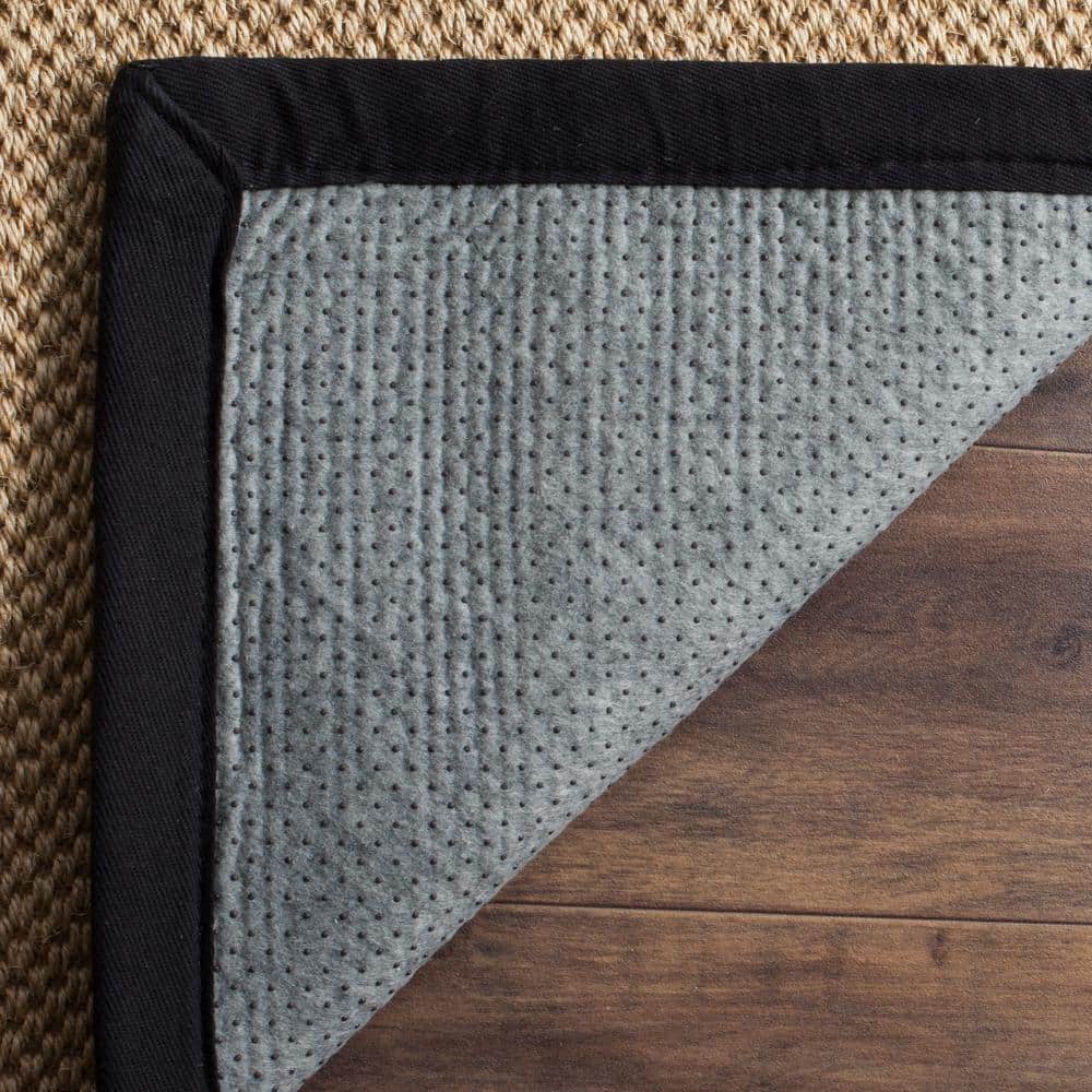 Maize and Black 3' x 5' Natural Fiber Sisal Area Rug