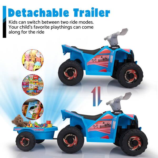 TOBBI 6 Volt Kids Ride On ATV Battery Powered 4 Wheeler Quad Toy