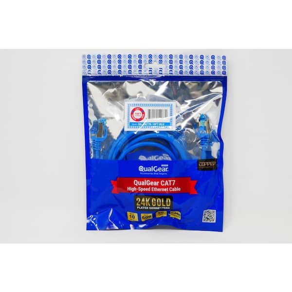 10 ft. CAT 7 Round High-Speed Ethernet Cable - Blue
