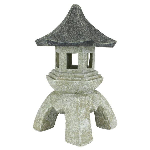 Design Toscano 17.5 in. H Pagoda Lantern Large Sculptural Garden Statue