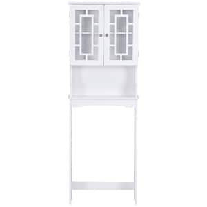 67 in. H x 23.5 in. W x 9 in. D White Over-the-Toilet Storage with Adjustable Shelf
