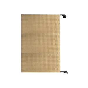48 in. W x 72 in. H x 1-1/2 in. D Wall Mount Double-Sided Swing Panel Natural HDF Pegboard