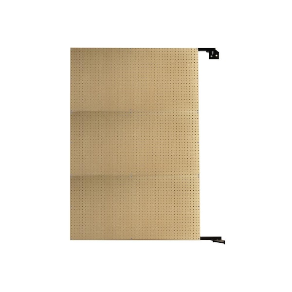 Triton Products 48 in. W x 72 in. H x 1-1/2 in. D Wall Mount Double-Sided Swing Panel Natural HDF Pegboard