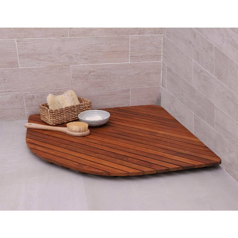 Nordic Teak 30" x 30" Oiled Wooden Bath Mat