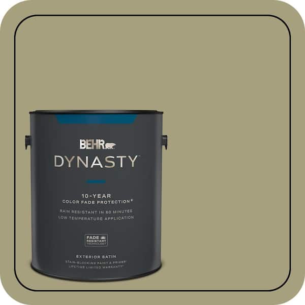 BEHR PREMIUM PLUS 1 Gal. #S350-4A Dried Rosemary Flat Exterior Paint and Primer
