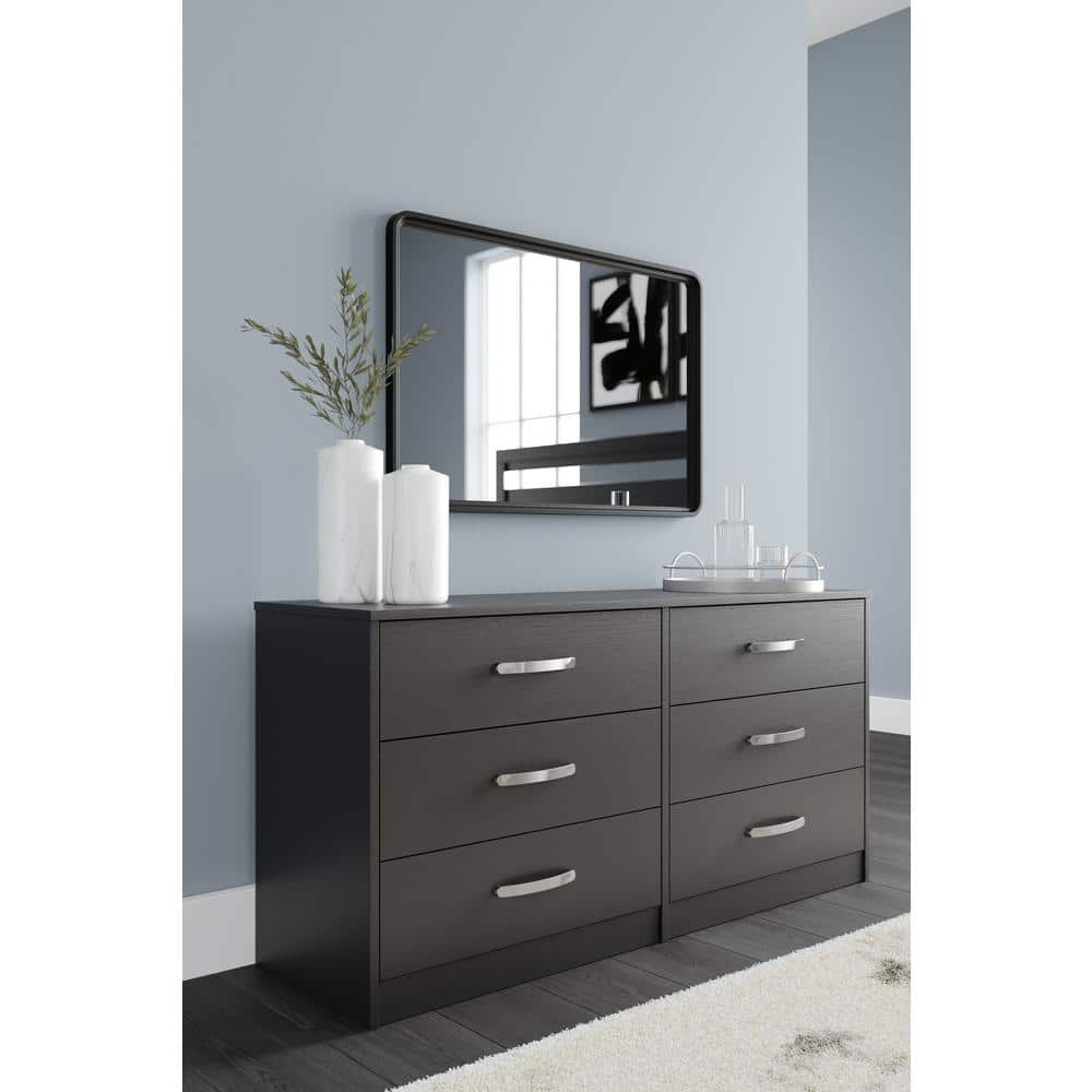 Finch Black 6 Drawer 59 in. Dresser - thumbnail 9
