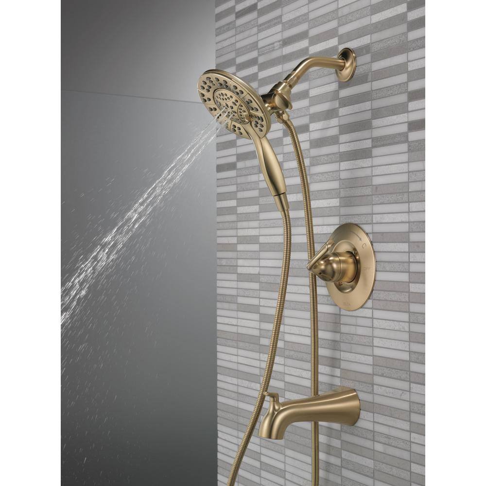 Champagne Bronze Dual Handheld Shower System with Valve