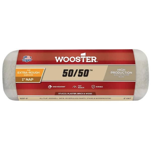 Wooster 9 in. x 1 in. 50/50 Lambswool/Polyester Knit Roller Cover