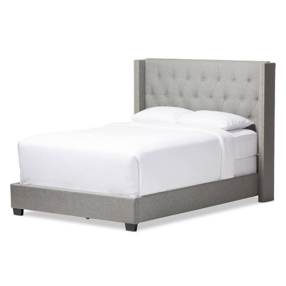 Baxton Studio Katherine Transitional Gray Fabric Upholstered King Size Bed  28862-6279-HD - The Home Depot