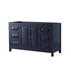 Daria 59 in. W x 21.5 in. D x 35 in. H Single Bath Vanity Cabinet without Top in Dark Blue