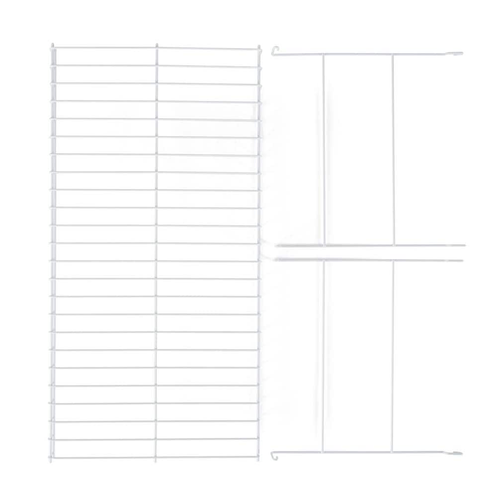 24-Inch White Steel Wire Hanging Storage Shelf, 2 Pack