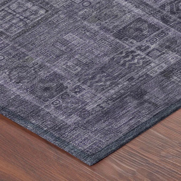 Chantille Machine Washable Indoor/Outdoor Abstract ACN2805 Eggplant 10 ft. x 14 ft. Area Rug