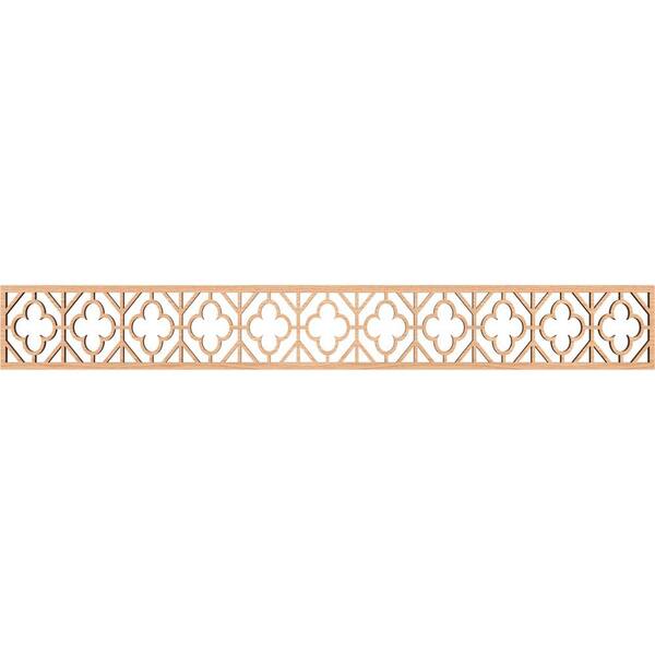 Ekena Millwork Hazelton Fretwork 0.375 in. D x 46.5 in. W x 6 in. L Hickory Wood Panel Moulding