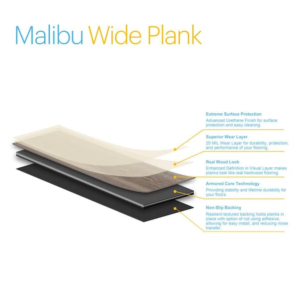 Malibu Wide Plank Take Home Sample - French Oak Terzo Loose Lay