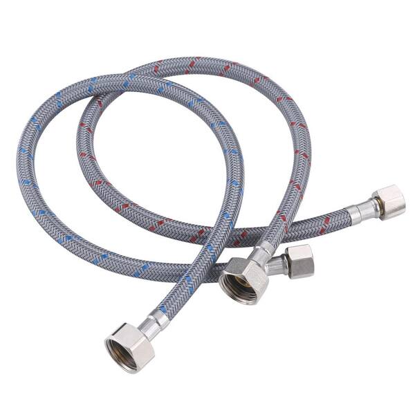 WOWOW 3 8 In Compression X 1 2 In FIP X 16 In Braided Nylon Faucet wowow-3-8-in-compression-x-1-2-in-fip-x-16-in-braided-nylon-faucet