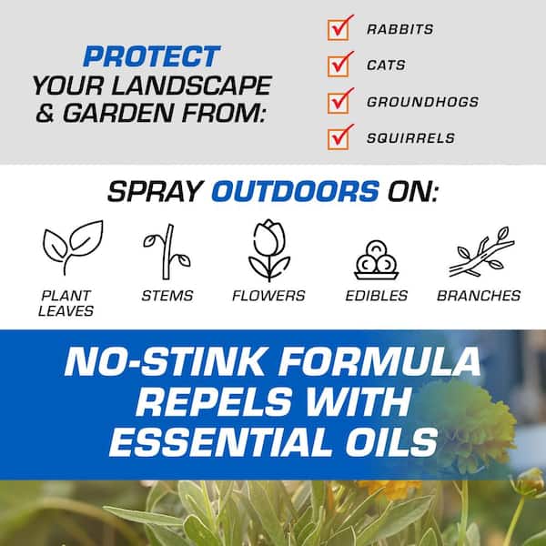 Repellents Animal Repellent Ready-to-Use1, 24 fl. oz. Essential Oil Garden and Landscape Animal Spray