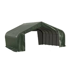 22 ft. W x 24 ft. D x 13 ft. H Green Steel and Polyethylene Garage Without Floorw/ Corrosion-Resistant Steel Frame