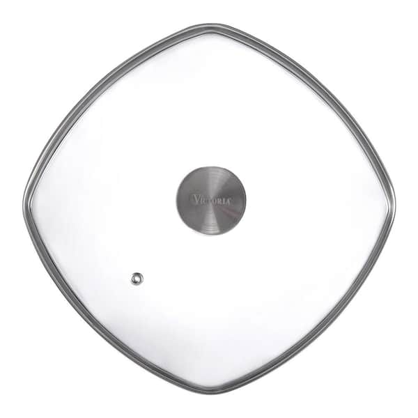 Victoria 10 in. Glass Lid with Stainless Steel Knob for Grill Pan