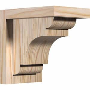 5-1/2 in. x 8 in. x 8 in. New Brighton Smooth Douglas Fir Corbel with Backplate