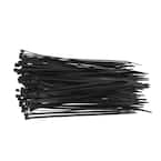 Self-Locking Cable Ties, 14 in., Black, (100-Pieces), Poly Bag