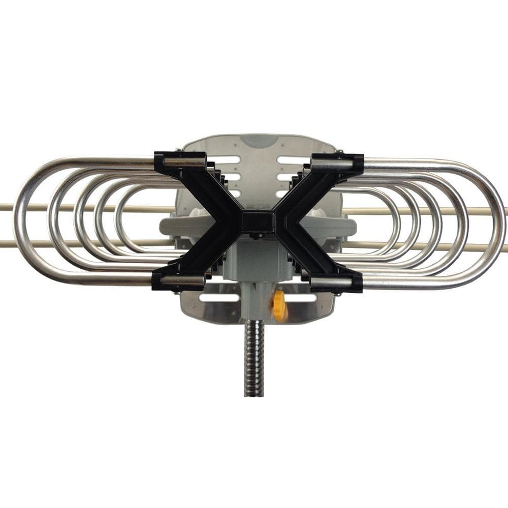 Amplified Outdoor Remote Controlled HDTV Antenna UHF VHF FM Radio 360° Mot