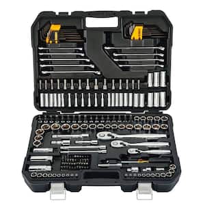 1/4 in., 3/8 in., and 1/2 in. Drive Polished Chrome Mechanics Tool Set (200-Piece)