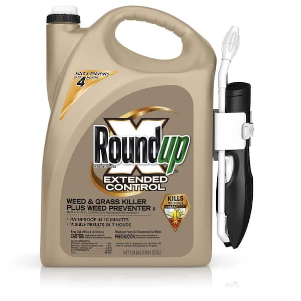 Roundup 1.33 Gal. Ready-to-Use Extended Control Weed and Grass Killer Plus Weed Preventer Comfort Wand