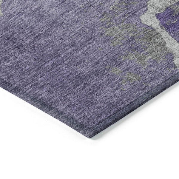 Chantille Machine Washable Indoor/Outdoor Abstract ACN1889 Purple 10 ft. x 14 ft. Accent Rug